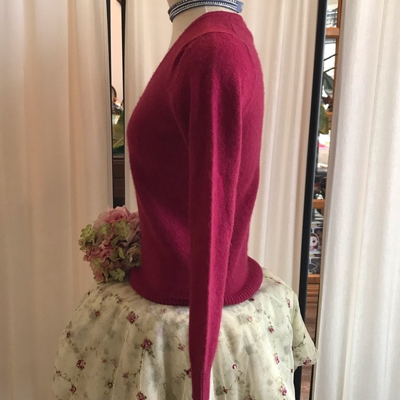 Cashmere Sweater Small Deep Rose Pink - Picture 2 of 5